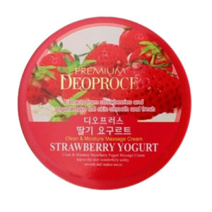 Deoproce Крем массажный с клубникой - Premium clean & moisture strawberry yogurt massage cream, 300г